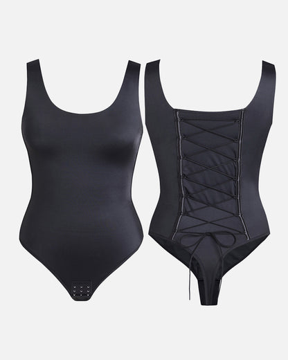 Women's Sexy Back Lace-up Seamless Tummy Control Bodysuit