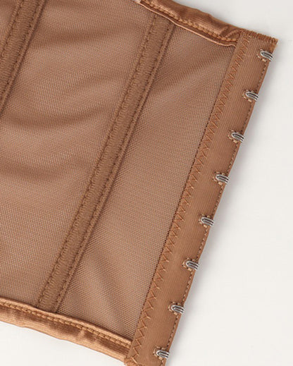 Sexy Sheer Mesh Suspender Corset Top