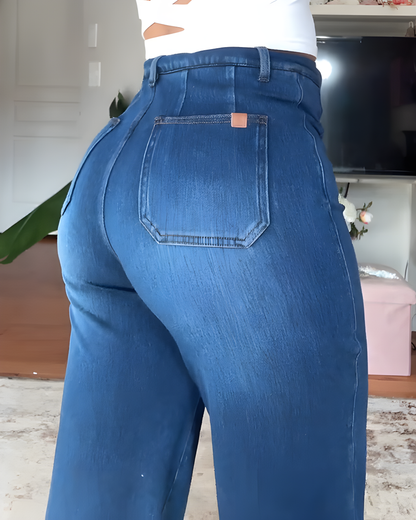 Women's High-Elastic High-Waist Wide-Leg Pants