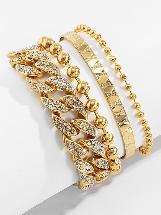 Individually Adjustable Cuban Buckle Multilayer Bracelet
