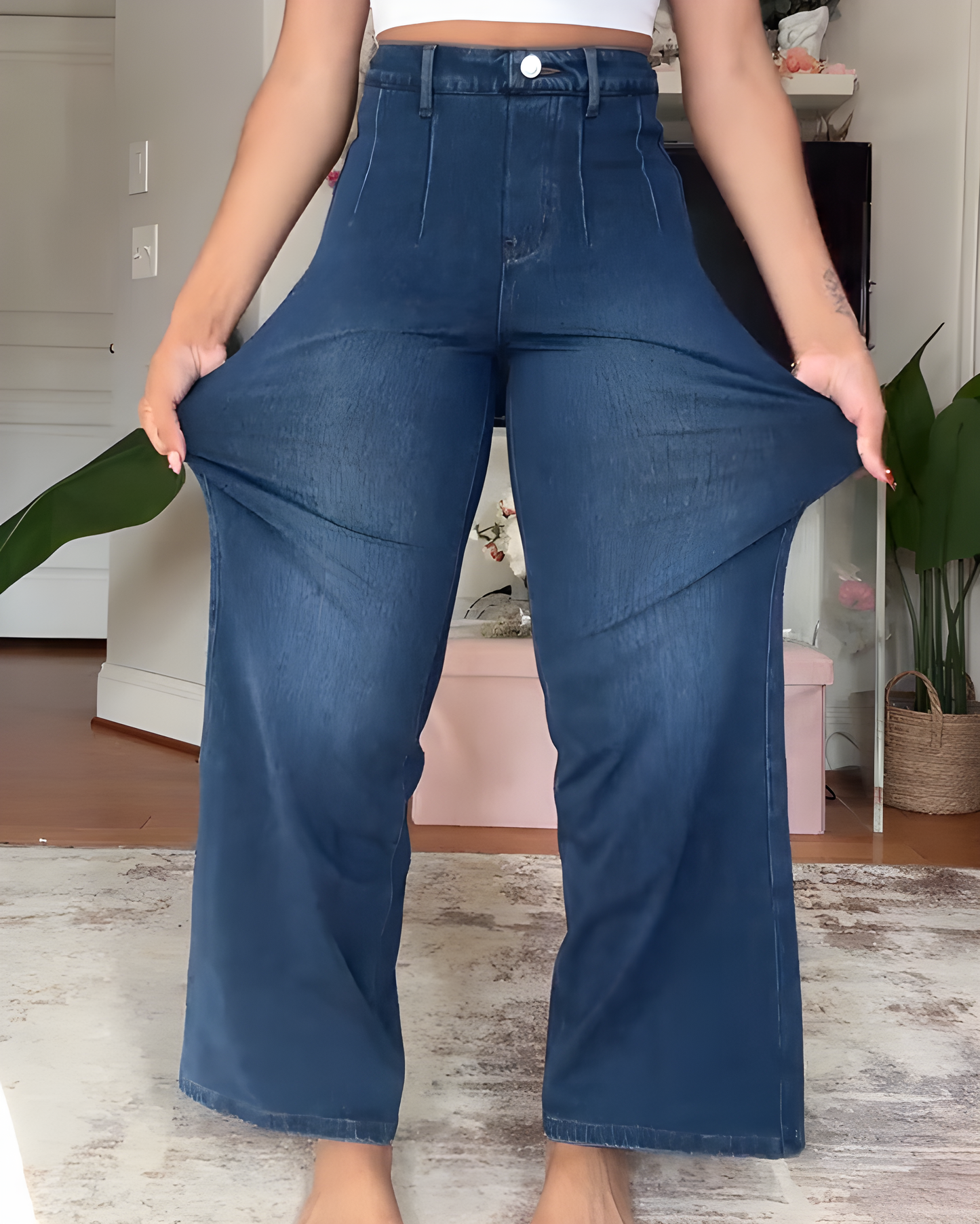 Women's High-Elastic High-Waist Wide-Leg Pants