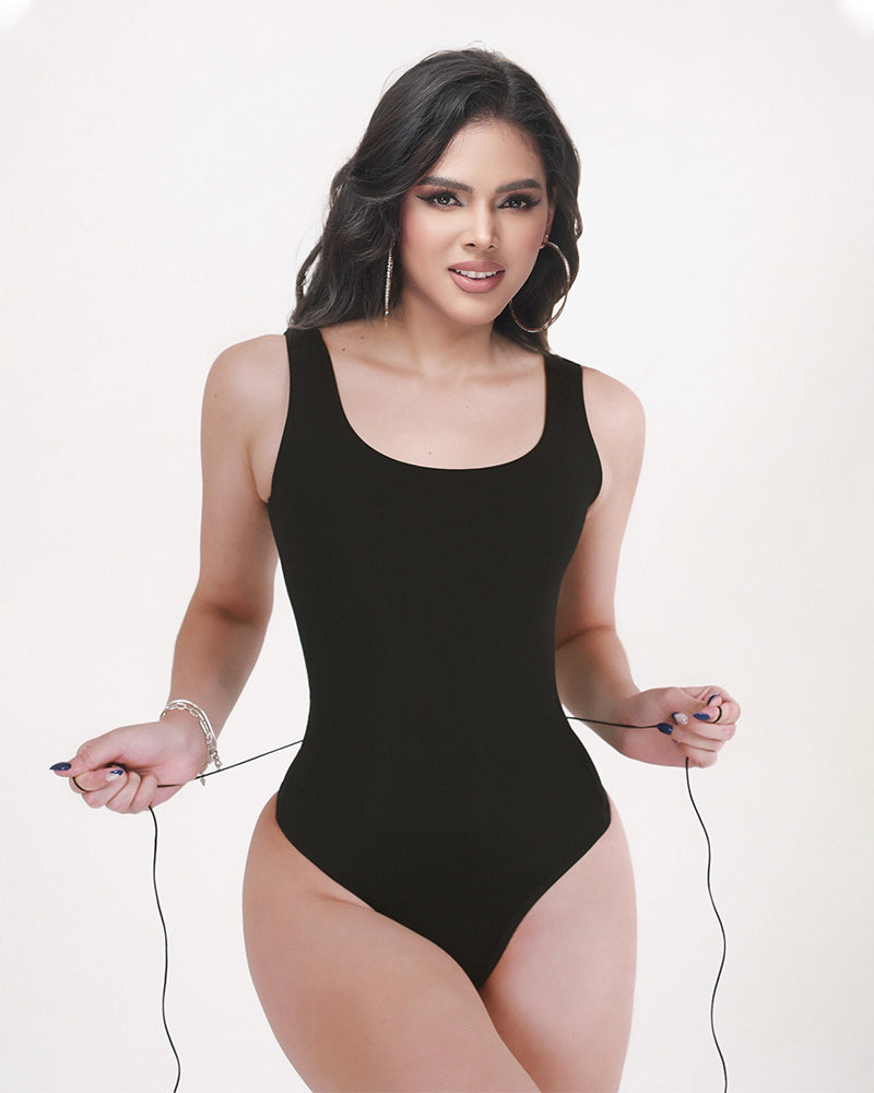 Women's Sexy Back Lace-up Seamless Tummy Control Bodysuit